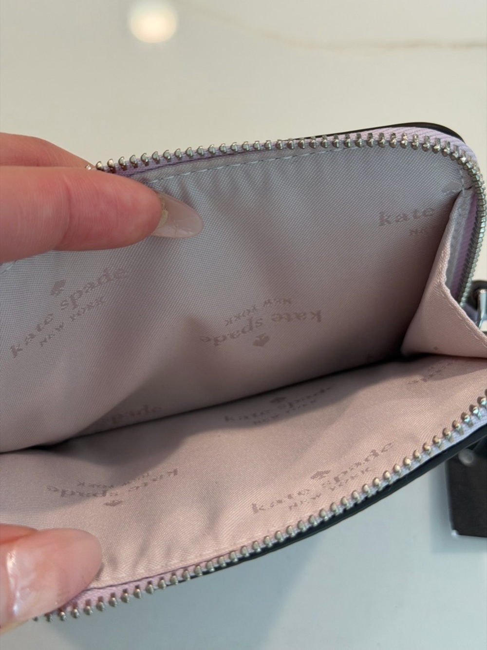 kate spade pastel lavender leather wristlet with strap - Picture 6 of 6